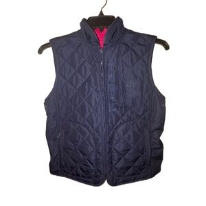 Lauren Ralph Lauren Reversible Quilted Zippered Vest Size Medium